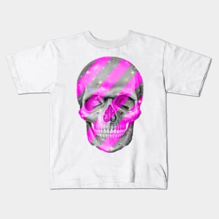 Pink Bling Skull Kids T-Shirt